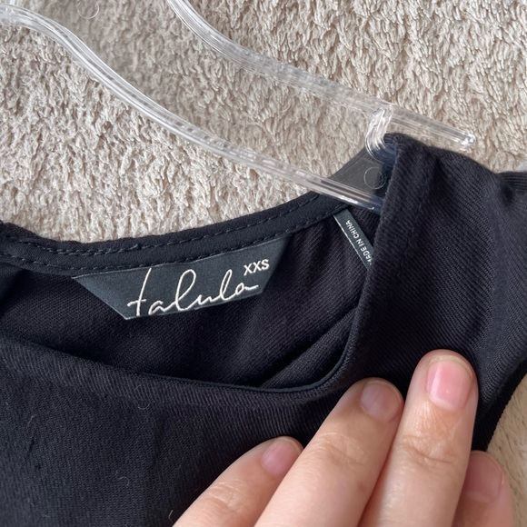 Talula Black Peplum Tank Top XXS - Picture 6 of 10